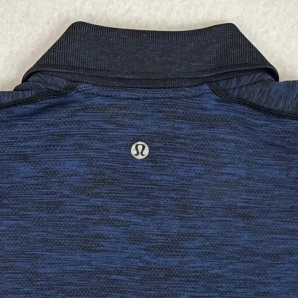 Lululemon Metal Vent Tech Polo Mens XL Blue Heathered Golf Performance